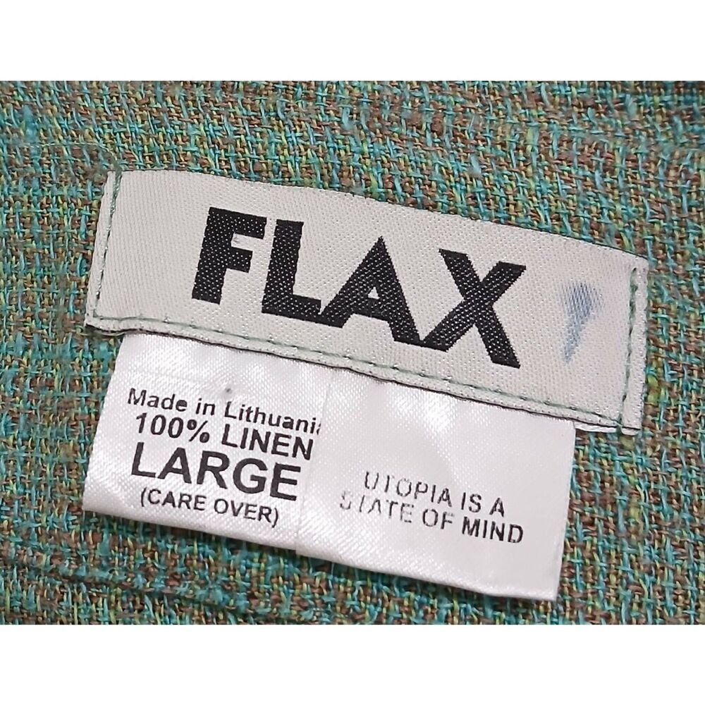 Flax womens large 100% linen jacket Light button sage green Luxury Spring - Picture 4 of 6